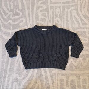 Little Co Lauren Conrad Chunky Knit Sweater Organic Cotton Torrential 6m